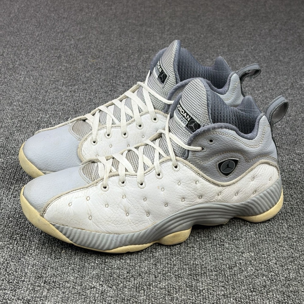 Nike Air Jordan Jumpman Team 2 White Grey Basketball Shoes 819175-103 Mens Sz 11